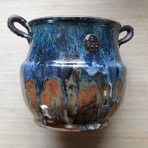 Lovely Artisan Handcrafted Jardinaire/Utensil Jar